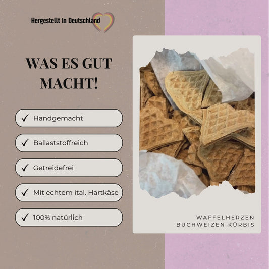Waffelherzen Kürbis