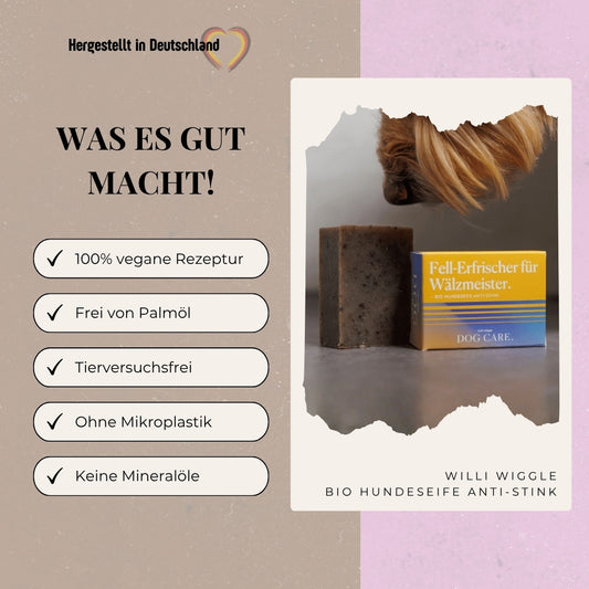 Festes Hundeshampoo – Bio Hundeseife Anti-Stink