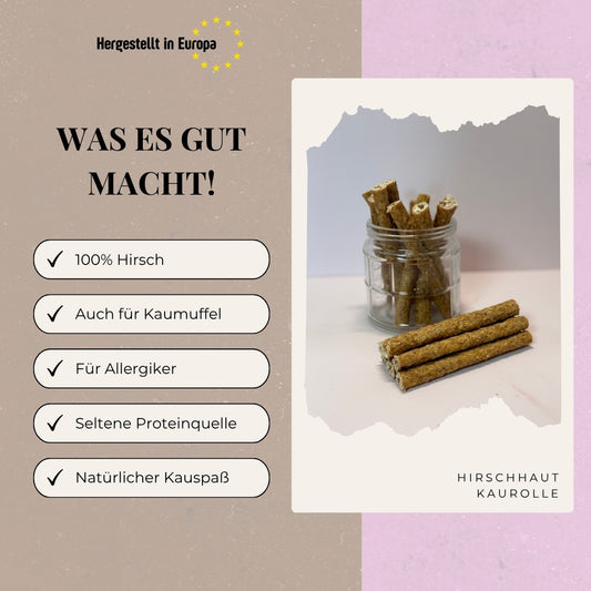 Hirschhaut Kaurolle