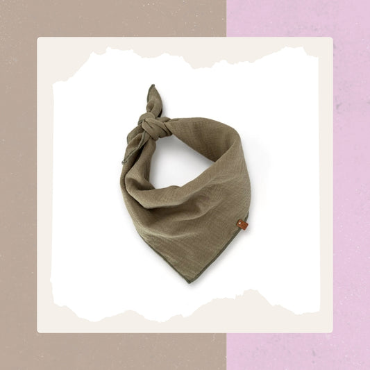 Lieblingspfote - Musselin-Halstuch "Olive"