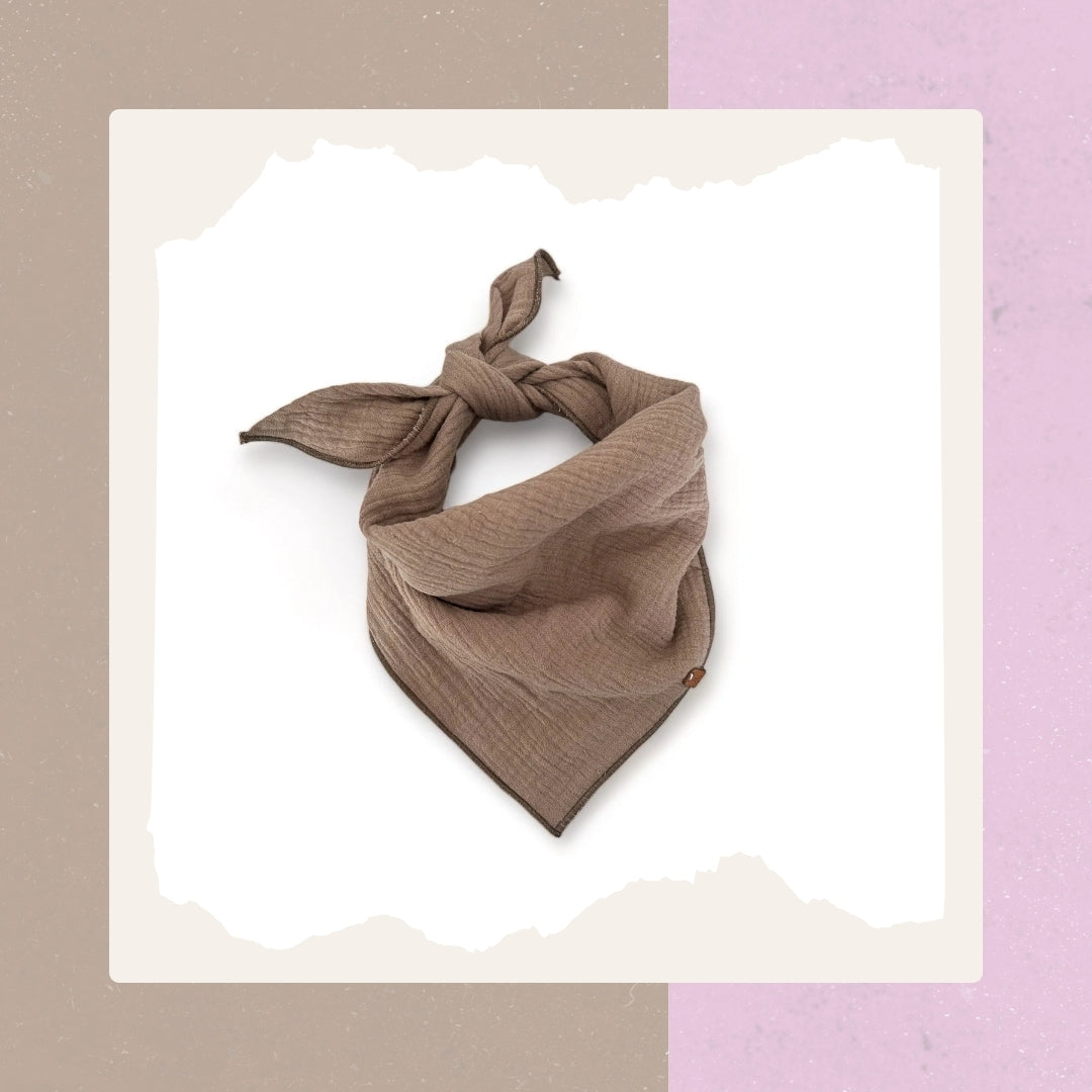 Lieblingspfote - Musselin-Halstuch "Smokey Beige"