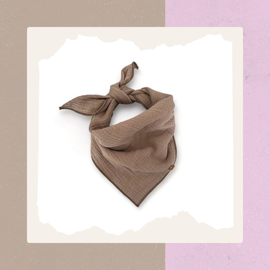 Lieblingspfote - Musselin-Halstuch "Smokey Beige"