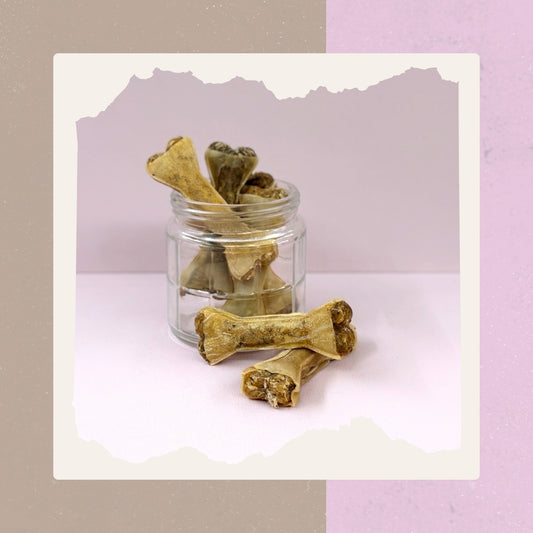 Pansen-Kauknochen gefüllt