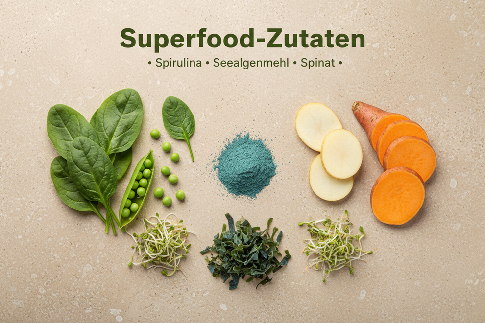 Superfood-Zutaten Algen Geknusper