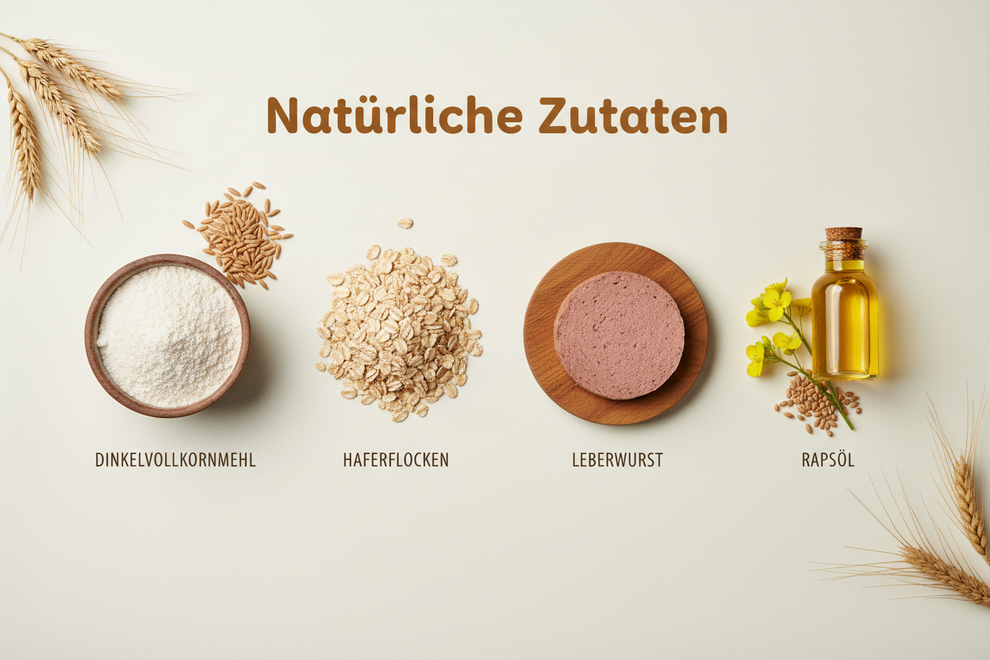 Zutaten Waffelherzen Leberwurst-Dinkel